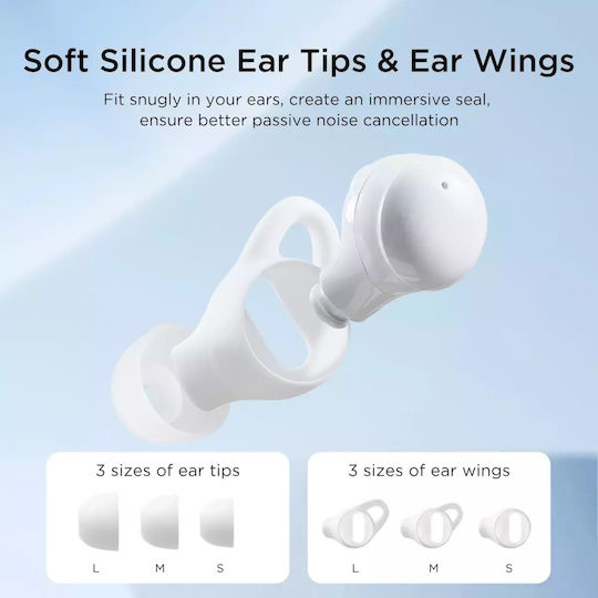 Joyroom JR-TS2 Sleep In-ear Bluetooth Handsfree Earphones with Charging Case White view 4