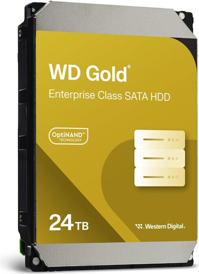 Western Digital Gold Enterprise Class 24TB HDD Hard Drive 3.5" SATA III 7200rpm with 512MB Cache for Server / Recorder WD241KRYZ vue 6