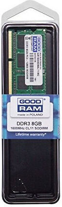 GoodRAM DDR3 with Module 1x8GB and Speed 1600 for Laptop GR1600S364L11/8G vue 7