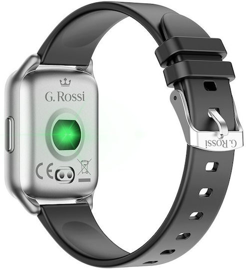 G.Rossi SG004 Smartwatch with Heart Rate Monitor (Silver/Black) view 6