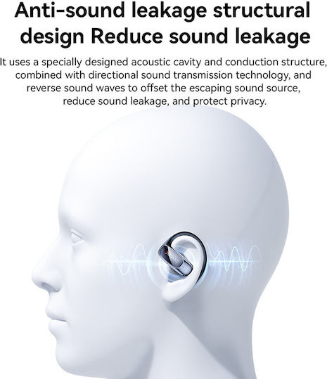 Yesido YSP24 Open Ear Bluetooth Handsfree Earphones with Charging Case Black view 3