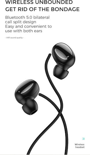 Joyroom JR-T08 In-ear Bluetooth Handsfree Earphones with Sweat Resistance and Charging Case Black view 9