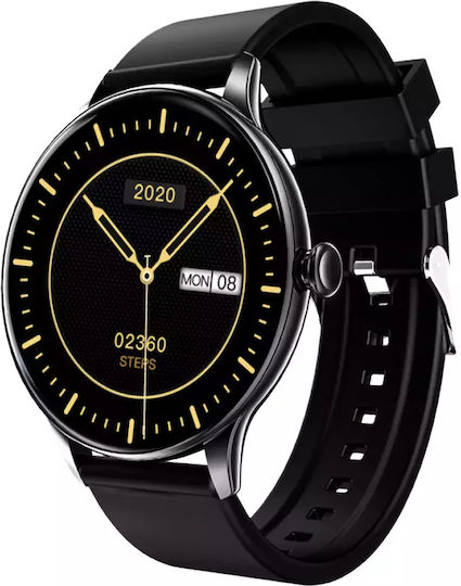 Vogue Callisto Stainless Steel Smartwatch with Heart Rate Monitor (Black) vue 2