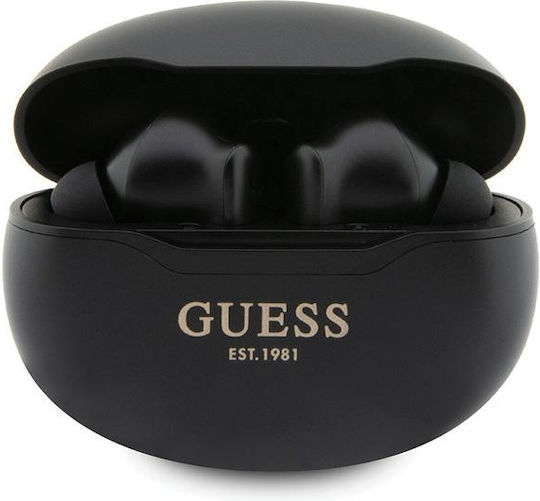 Guess True Wireless Metalic Finish In-ear Bluetooth Handsfree Earphones with Charging Case Black