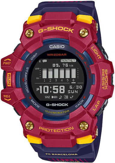 Casio GBD-100BAR-4ER Limited Edition FC Barcelona 49mm Smartwatch (Red)