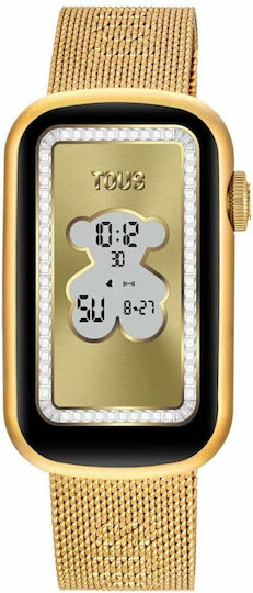 Tous T-Band Mesh Smartwatch with Heart Rate Monitor (Gold)
