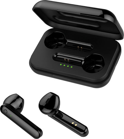 Forever TWE-110 Earbud Bluetooth Handsfree Earphones with Charging Case Black view 1