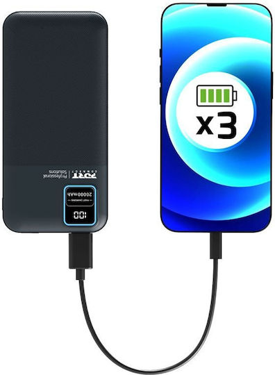 Port Designs Power Bank 20000mAh with 2 USB-A Ports and USB-C Port Black vue 5