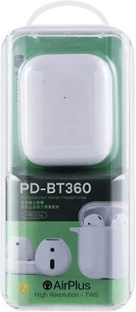 Remax Airplus PD-BT360 Earbud Bluetooth Handsfree Earphones with Charging Case White view 4