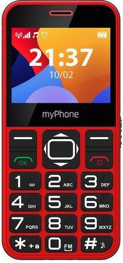 MyPhone Halo 3 Single SIM Mobile with Large Buttons (English Menu) Red view 2