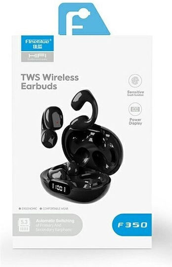 Fineblue F350 Earbud Bluetooth Handsfree Earphones with Charging Case Black vue 3