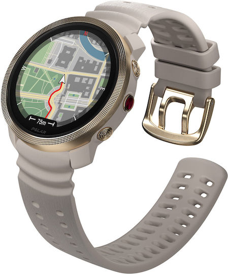 Polar Vantage M3 45mm Waterproof Smartwatch with Heart Rate Monitor (Greige Sand) vue 5
