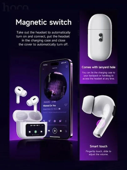 Hoco EW72 In-ear Bluetooth Handsfree Earphones with Charging Case White view 3