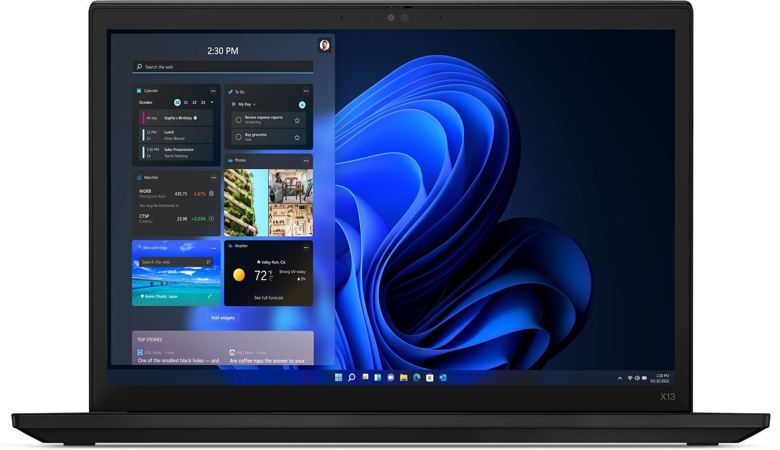 Lenovo ThinkPad X13 Gen 3 (Intel) 13.3" IPS FHD+ (i7-1270P/32GB/256GB SSD/W11 Pro) Thunder Black (US Keyboard) view 2