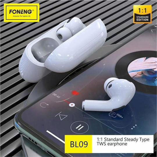 Foneng BL09L In-ear Bluetooth Handsfree Earphones with Charging Case White view 2
