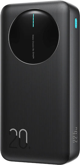 Joyroom JR-PBF14 Pro Power Bank 20000mAh 22.5W with 2 USB-A Ports and USB-C Port Black