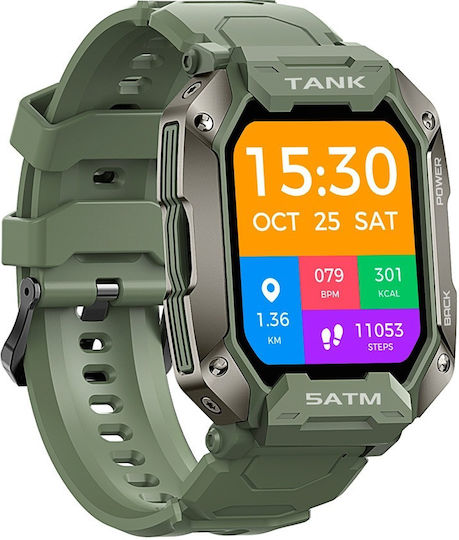 Kospet Tank M1 Waterproof Smartwatch with Heart Rate Monitor (Green) view 2