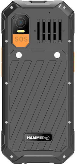 Hammer 6 LTE Dual SIM Resistant Mobile with Buttons Black view 3