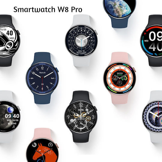 Microwear W8 Pro 39mm Smartwatch with Heart Rate Monitor (Black) view 8