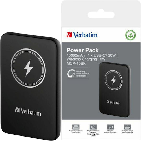 Verbatim `N` Go Power Bank 10000mAh 15W Black view 1