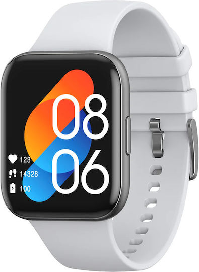 Havit M9021 Stainless Steel Waterproof Smartwatch with Heart Rate Monitor (Gray)