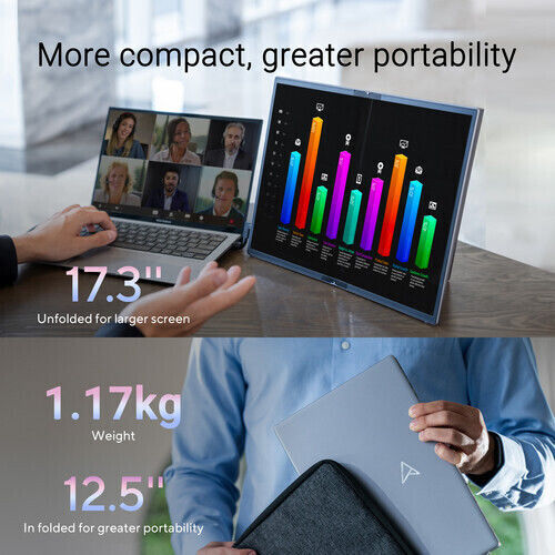 Asus ZenScreen Fold OLED MQ17QH OLED Portable Monitor 17.3" 2560x1920 view 9