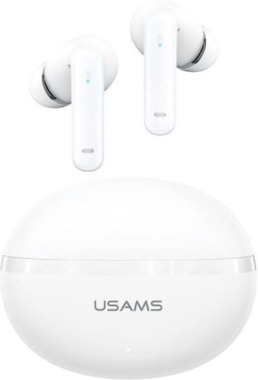 Usams E02 In-ear Bluetooth Handsfree Earphones with Charging Case White view 3