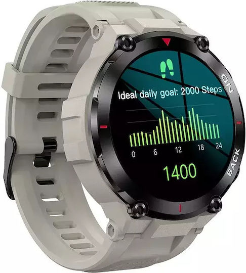 Nubi K37 Smart Watch Gps Bluetooth Calling Heart Rate Monitoring Sleep Tracking Oxygen Level Notifications Multiple Sports Modes Gray view 4