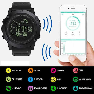 GF02 Waterproof Smartwatch with Heart Rate Monitor (Black) view 4