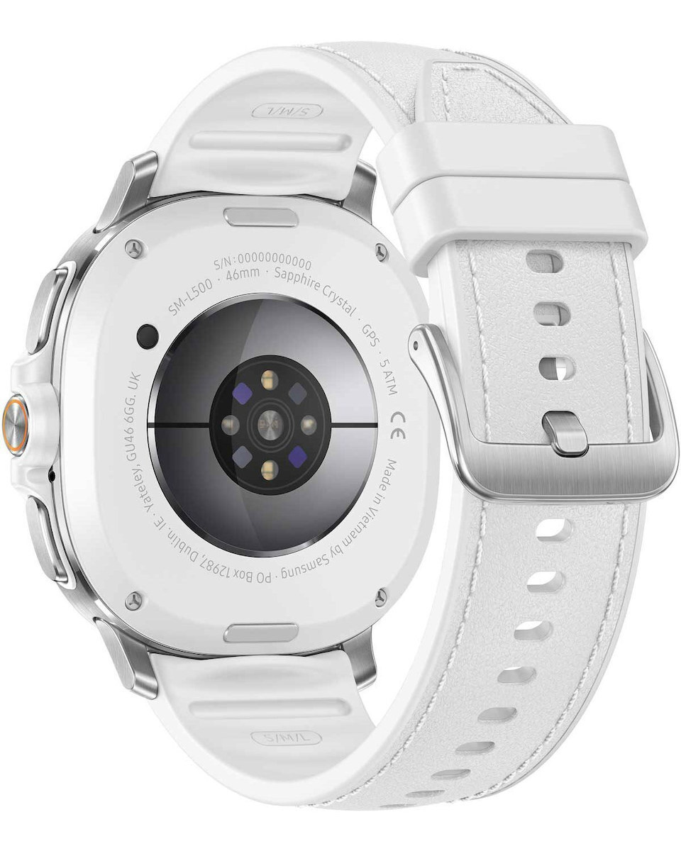 Samsung Galaxy Watch8 Classic Stainless Steel 46mm Waterproof with eSIM and Heart Rate Monitor (White) view 3