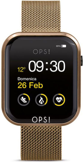 OPS! Objects Call Smartwatch with Heart Rate Monitor (Gold) view 1