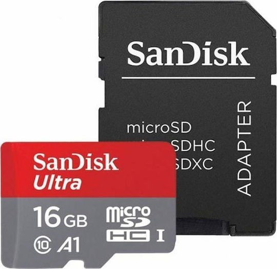 Sandisk Ultra microSDHC 16GB U1 A1 UHS-I 98MB/s with Adapter vue 6
