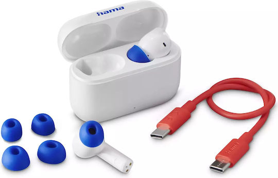 HAMA Passion Clear II In-ear Bluetooth Handsfree Earphones with Charging Case White view 9