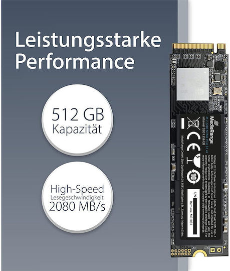MediaRange MR1032 SSD 512GB M.2 Type with PCI Express 3.0 Connection MR1032 view 4