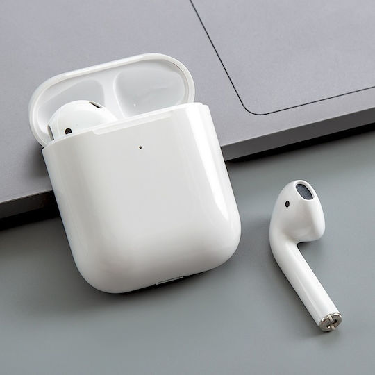 GJBY CA 2 Earbud Bluetooth Handsfree Earphones with Charging Case White view 4