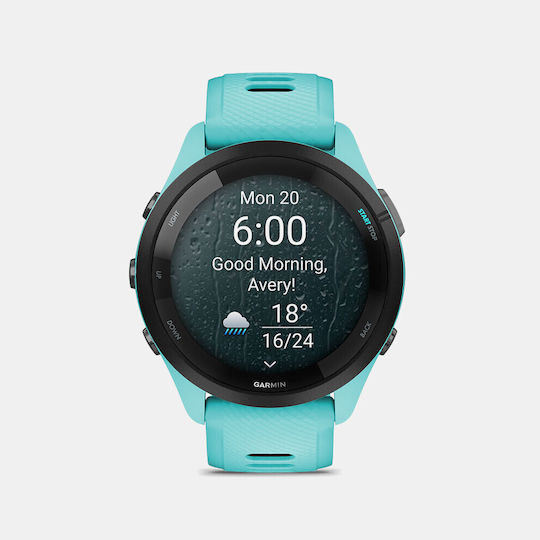 Garmin Forerunner 265 Waterproof Smartwatch with Heart Rate Monitor (Aqua/Black) view 3