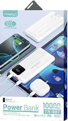 Treqa TR-987 Power Bank 10000mAh White