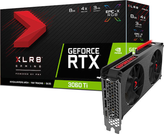 PNY GeForce RTX 3060 Ti 8GB GDDR6 XLR8 Gaming Revel EPIC-X Dual Fan (LHR) Graphics Card