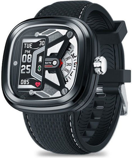 Zeblaze Hybrid 2 45mm Smartwatch with Heart Rate Monitor (Black) view 3