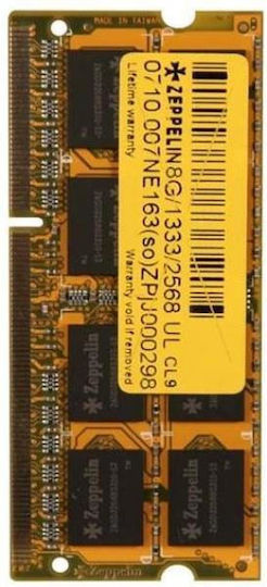 Zeppelin DDR3 with Module 1x8GB and Speed 1333 for Laptop view 1