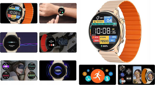 Imiki Holo TG2 46mm Smartwatch with Heart Rate Monitor (Gold) view 8