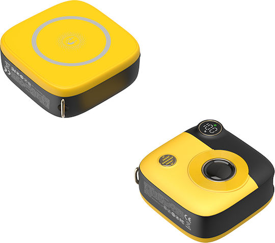 XO PR223 Power Bank 10000mAh 5W with USB-C Port Black & Yellow