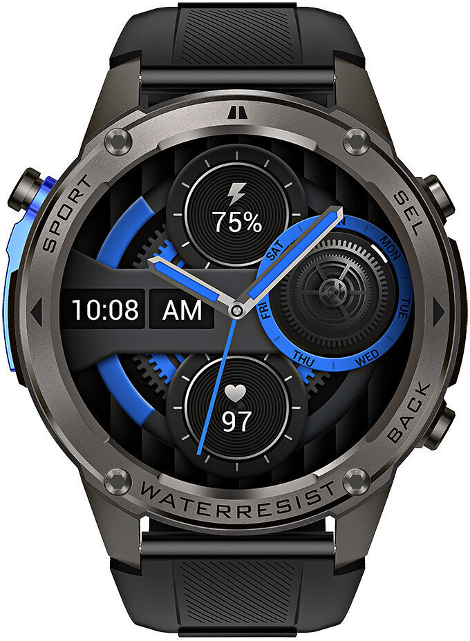 Luna Veles 52mm Waterproof Smartwatch with Heart Rate Monitor Steel view 8