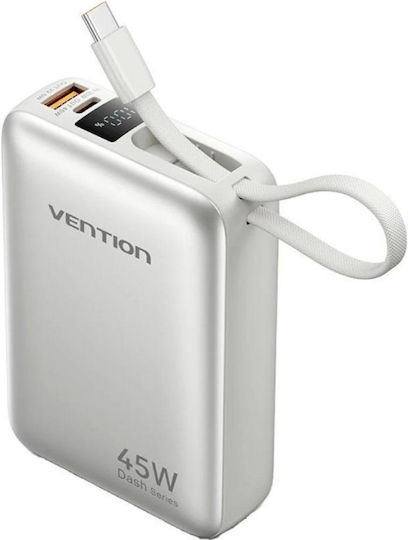 Vention FHG Power Bank 20000mAh 45W with USB-A Port and USB-C Power Delivery Port Beige