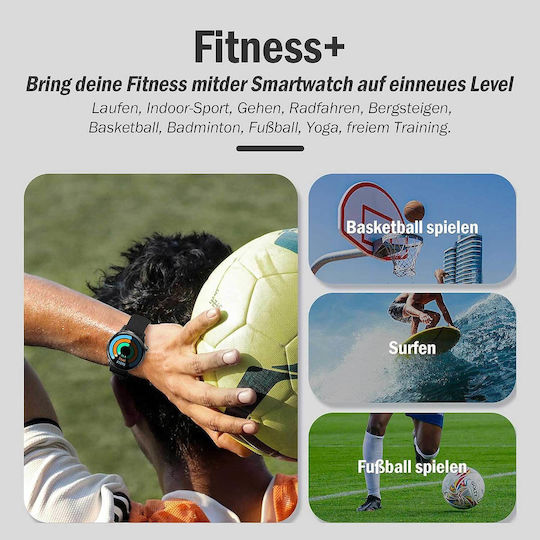 JANOLTY RLQA Smartwatch with Heart Rate Monitor (Black) view 4