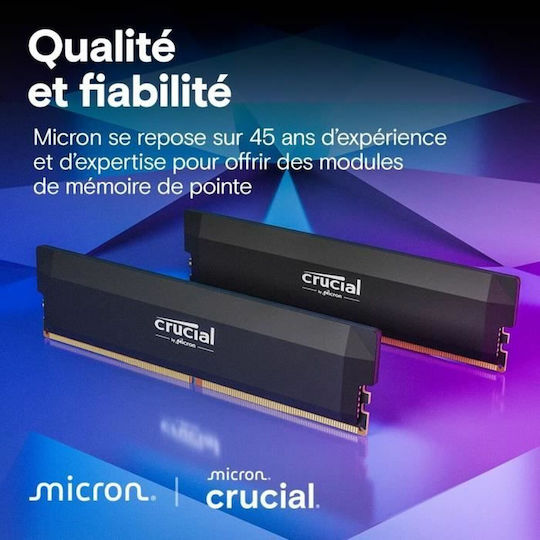 Crucial Pro DDR5 32GB RAM with 2x16GB Modules and Speed 6400 for Desktop CP2K16G64C38U5B view 6