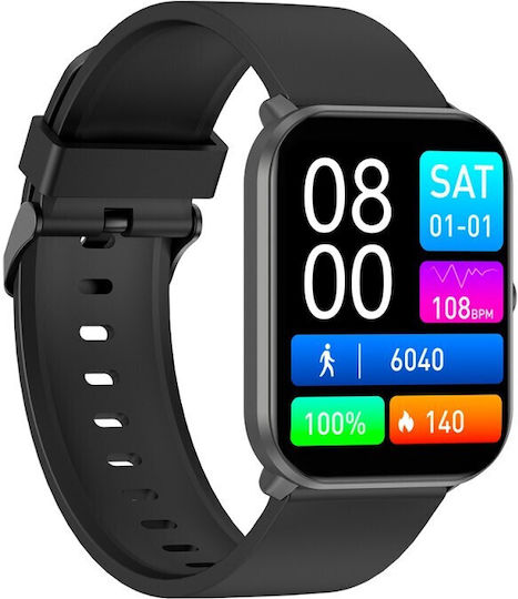 MaxCom FW36 Aurum SE Smartwatch with Heart Rate Monitor (Black) vue 3