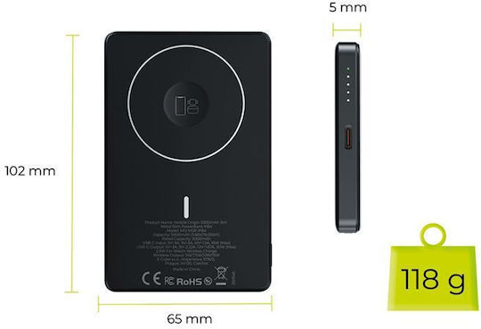 Mobile Origin PB4 Power Bank 5000mAh Gray view 7