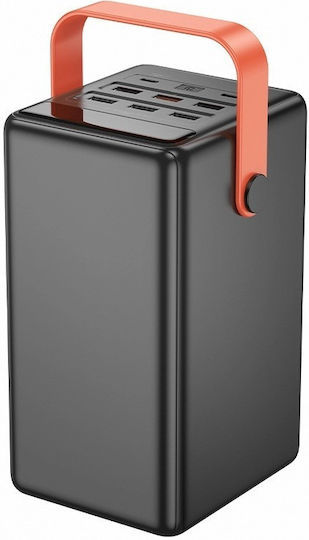 Hoco J142 Power Bank 100000mAh 22.5W with 6 USB-A Ports and 2 USB-C Ports Power Delivery Black vue 6