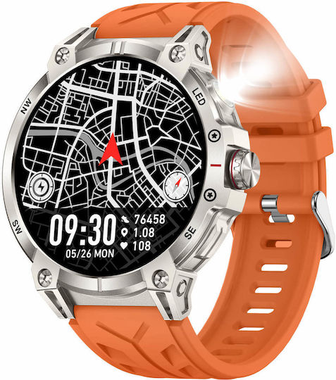 Microwear KC89 Smartwatch with Heart Rate Monitor (Orange)